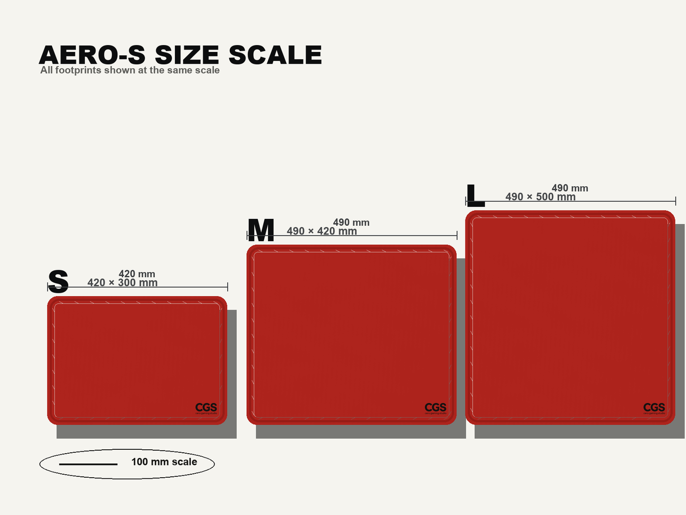 AERO-S Speed Pro S M L size comparison and hardness guide