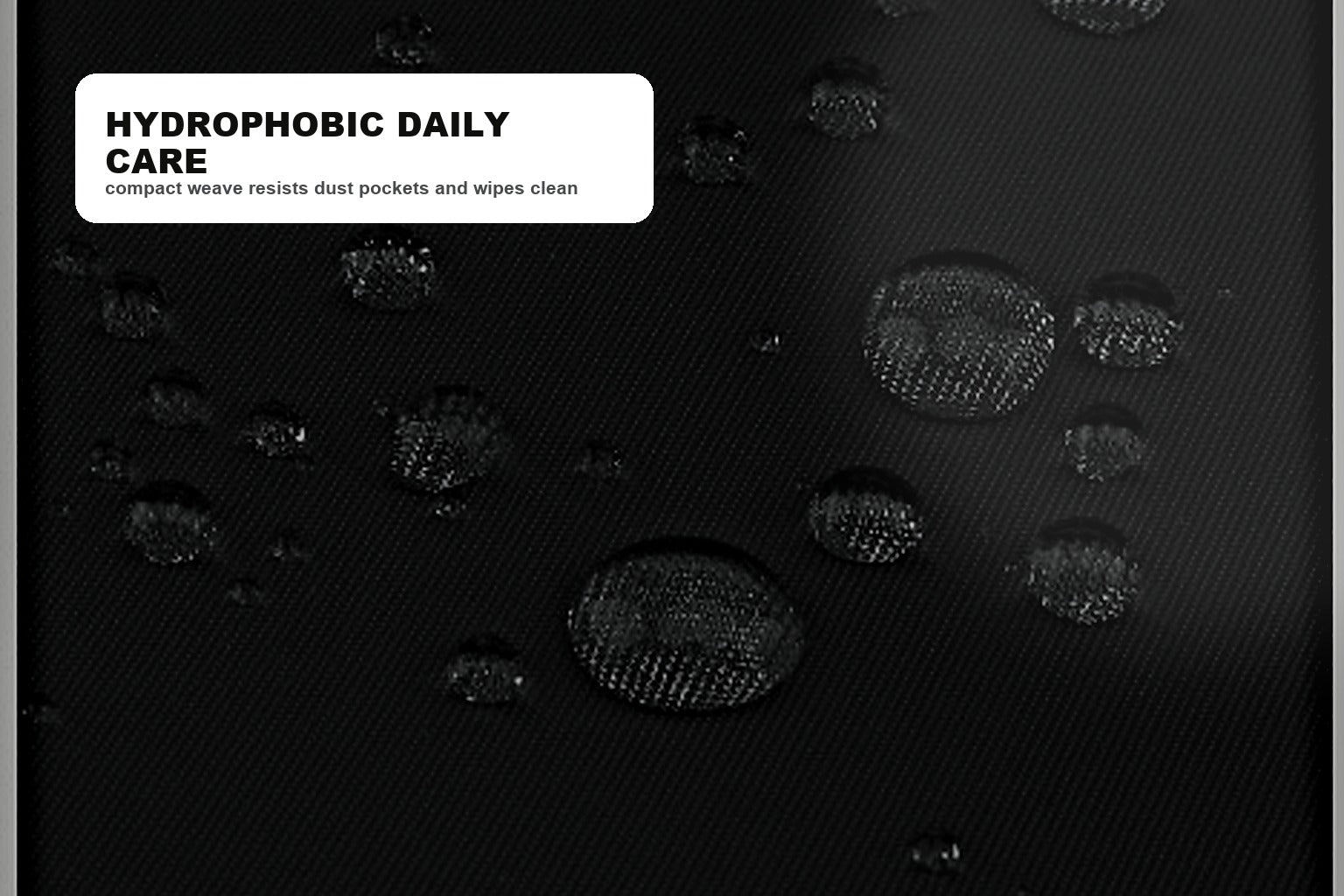 water droplets being wiped from the Desert Sand high-density cloth