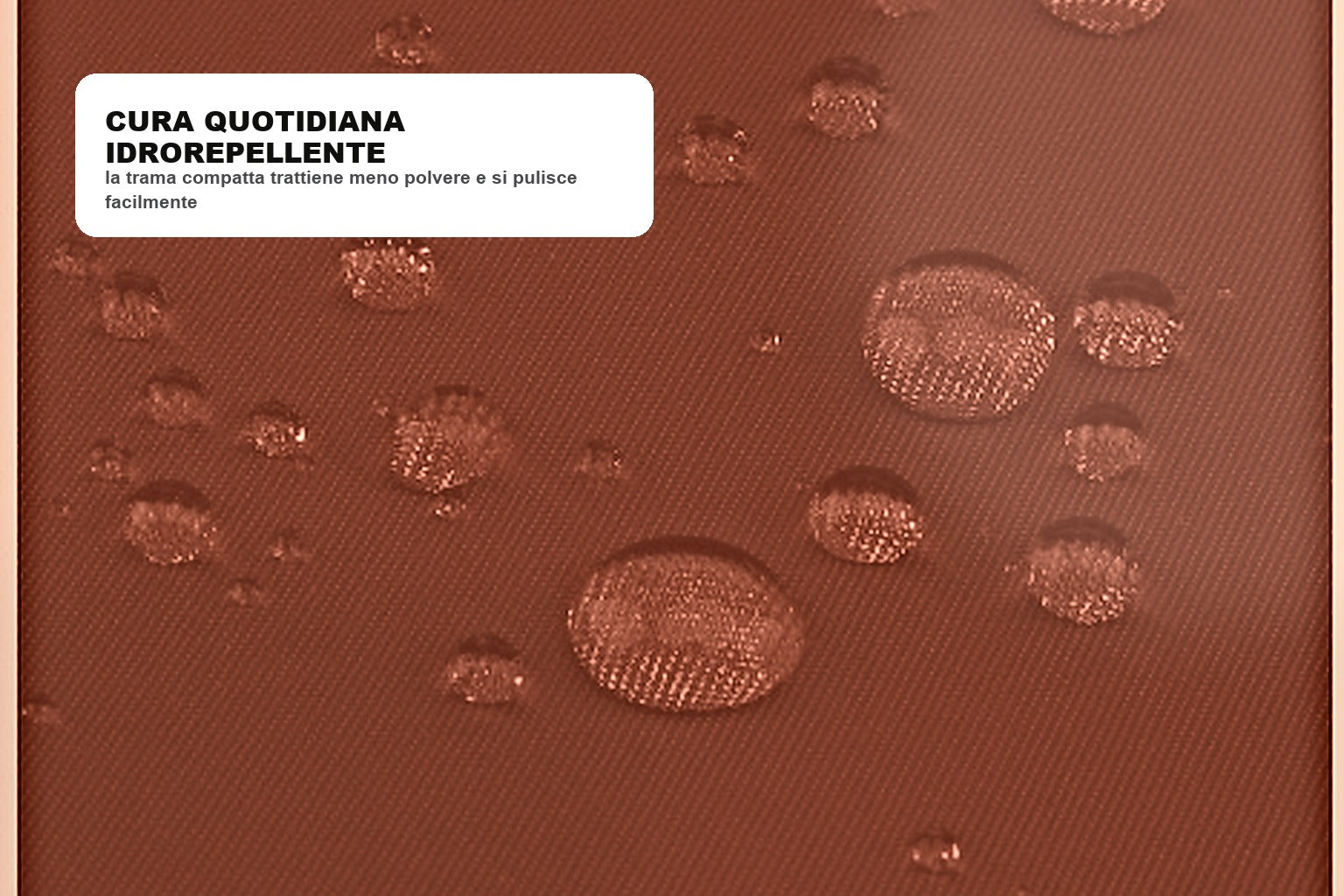 gocce d’acqua rimosse dal tessuto ad alta densità Desert Sand